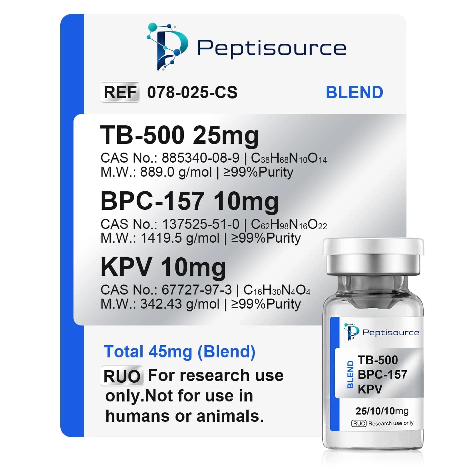 Coremend(TB4,KPV,BPC157) 25mg+10mg+10mg (Blend) 2